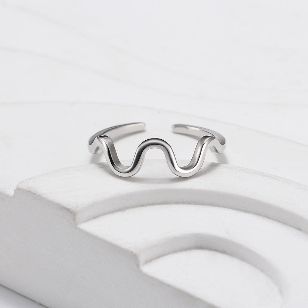 Anillo Plata Italiana 925 Rodinado. Ajustable
