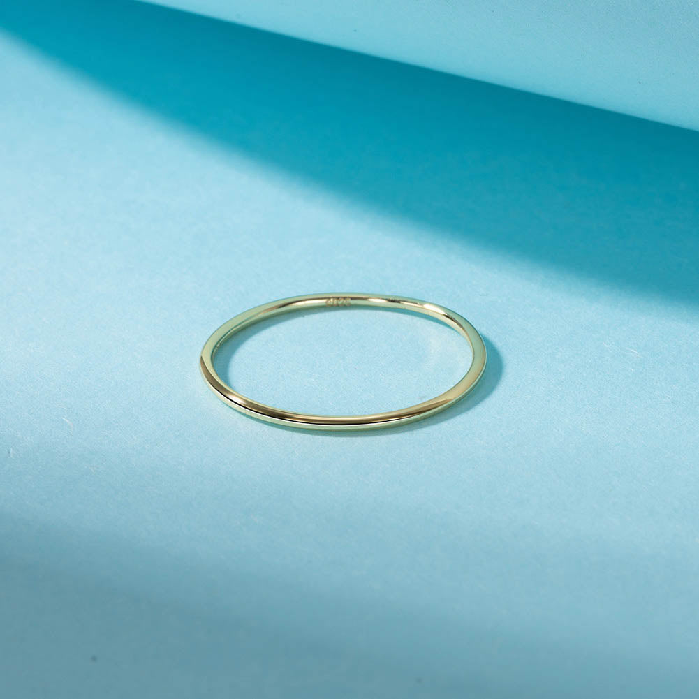 Anillo Plata Italiana 925 bañado en Oro de 14K