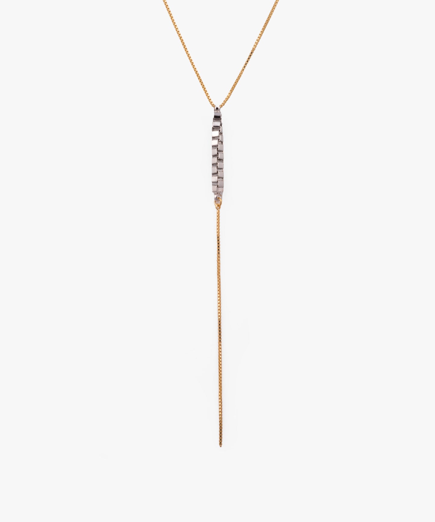 Collar tipo cascada Baño de Oro 18k y Rodinados