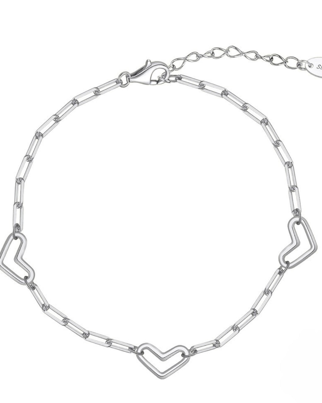 Pulsera Plata 925 Rodinada. Largo 16.5+5 cm