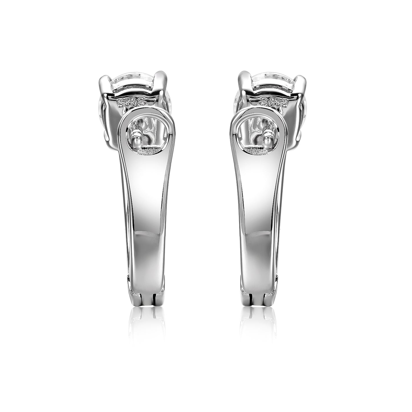 Aros Atlas Plata 925 con Moissanita de 0.5 Quilates