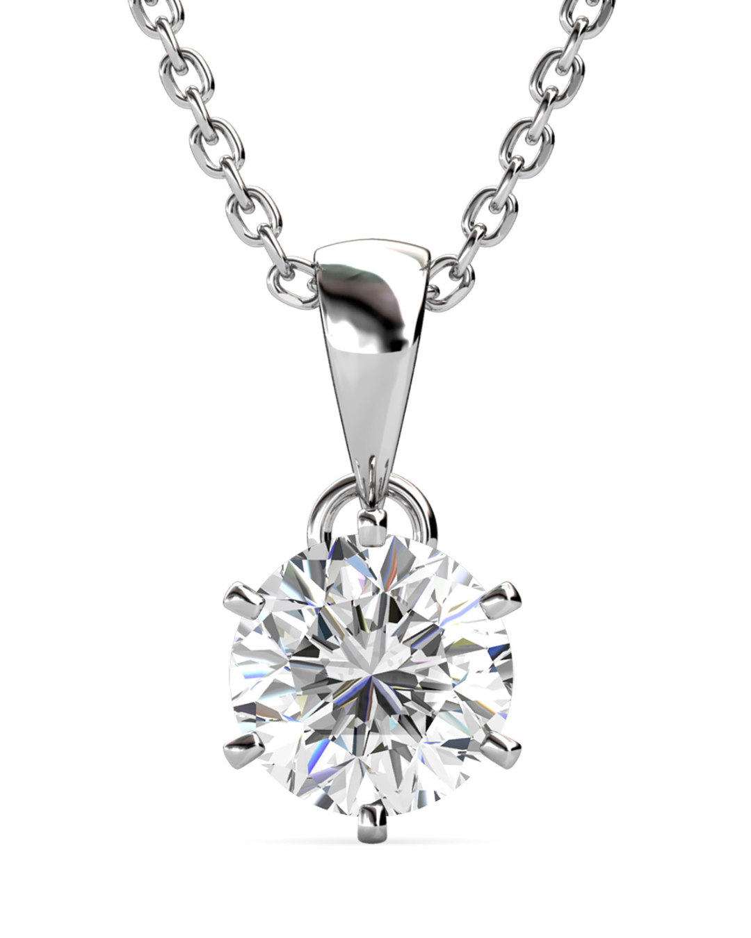 Collar WOLF-RAYET Plata 925 con Moissanita de 1 Quilate