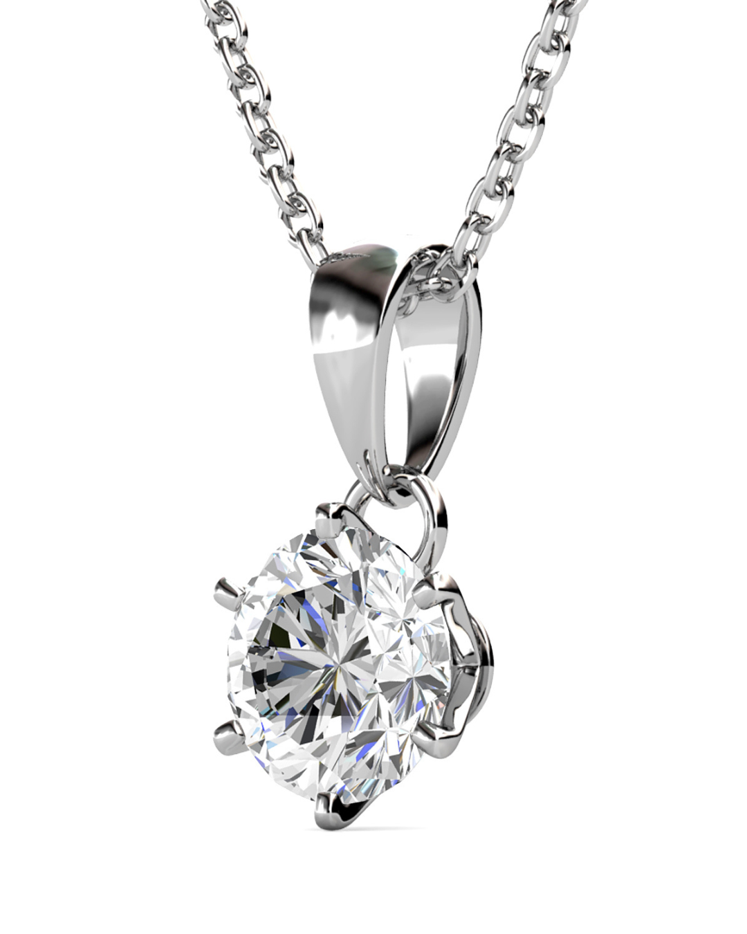 Collar WOLF-RAYET Plata 925 con Moissanita de 1 Quilate