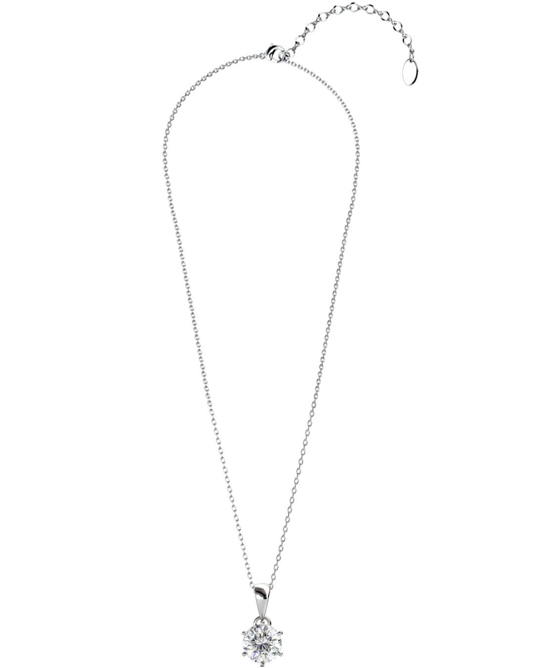 Collar WOLF-RAYET Plata 925 con Moissanita de 1 Quilate