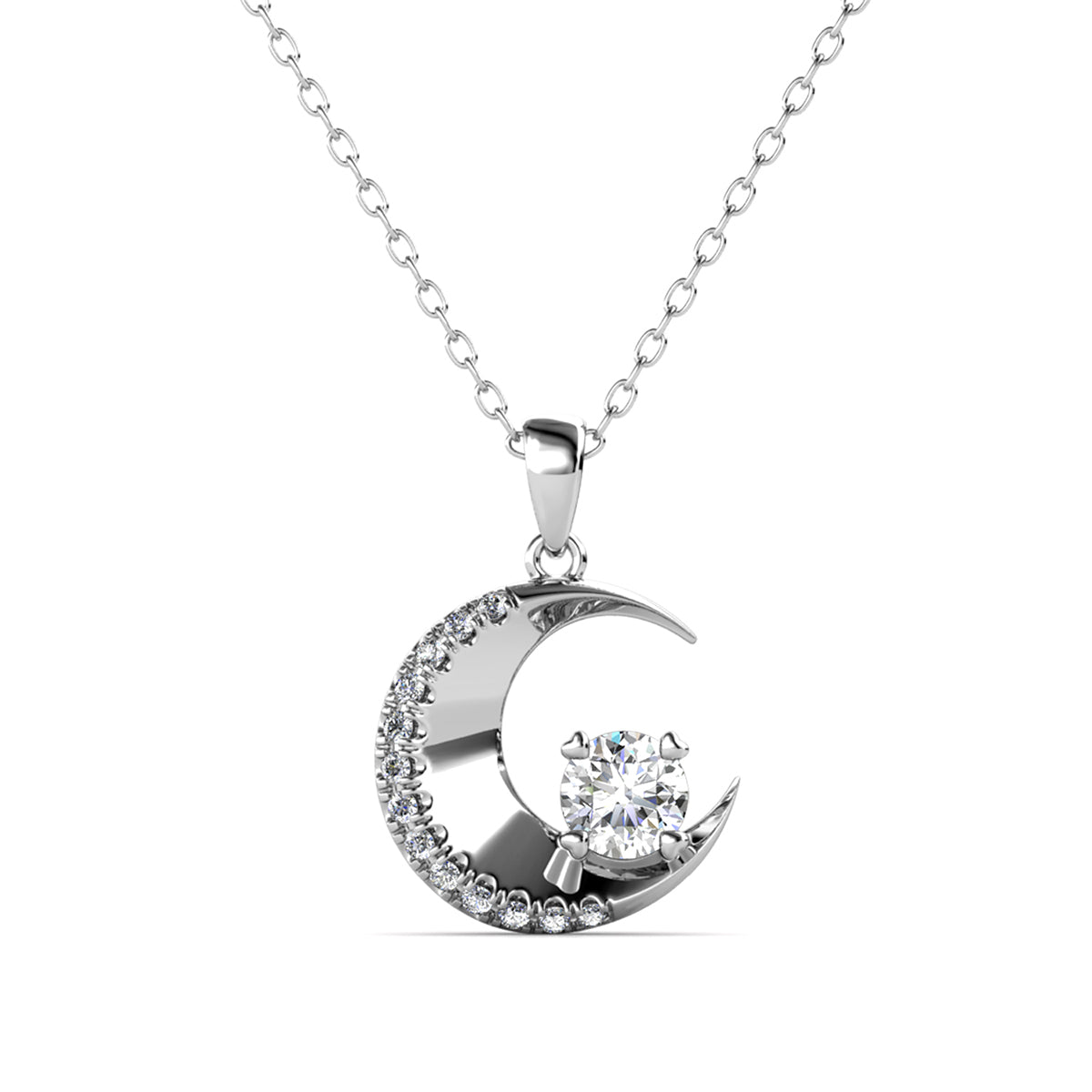 Collar CALCIOPE PM Plata 925 con Moissanita de O.5 Quilates