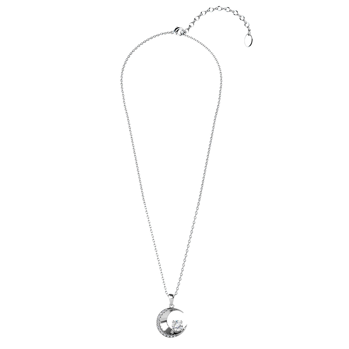 Collar CALCIOPE PM Plata 925 con Moissanita de O.5 Quilates