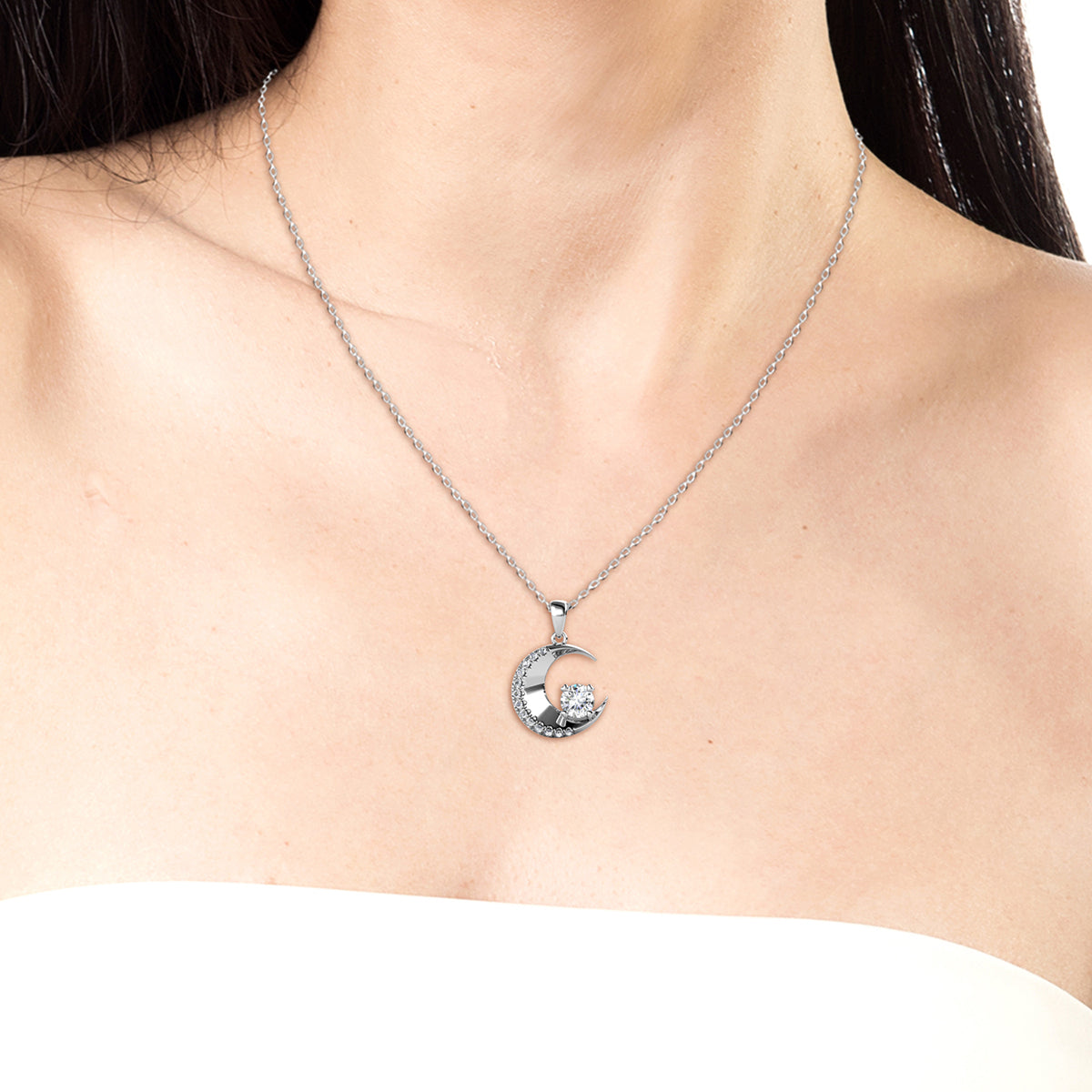 Collar CALCIOPE PM Plata 925 con Moissanita de O.5 Quilates