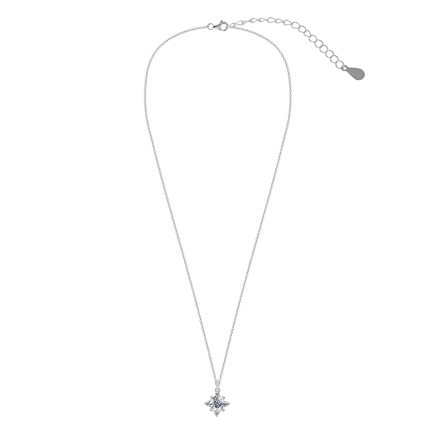 Collar ALGIEBA Plata 925 con Moissanita de 1.3 Quilates