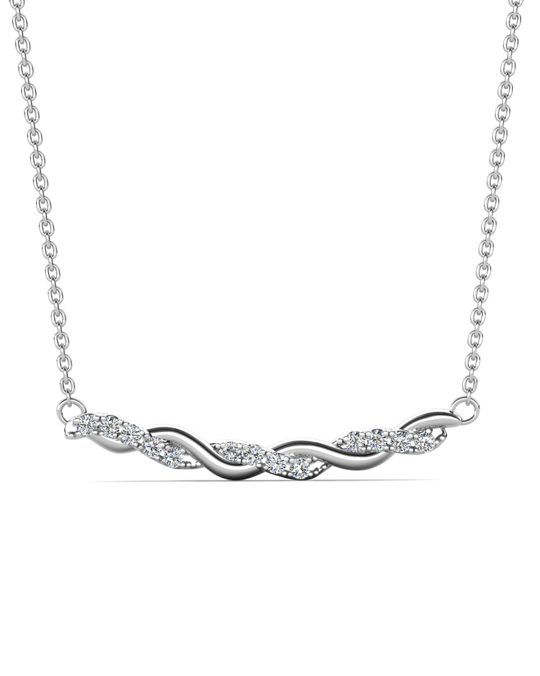 Collar STEROPE Plata 925 con Moissanita de 0.02 Quilates
