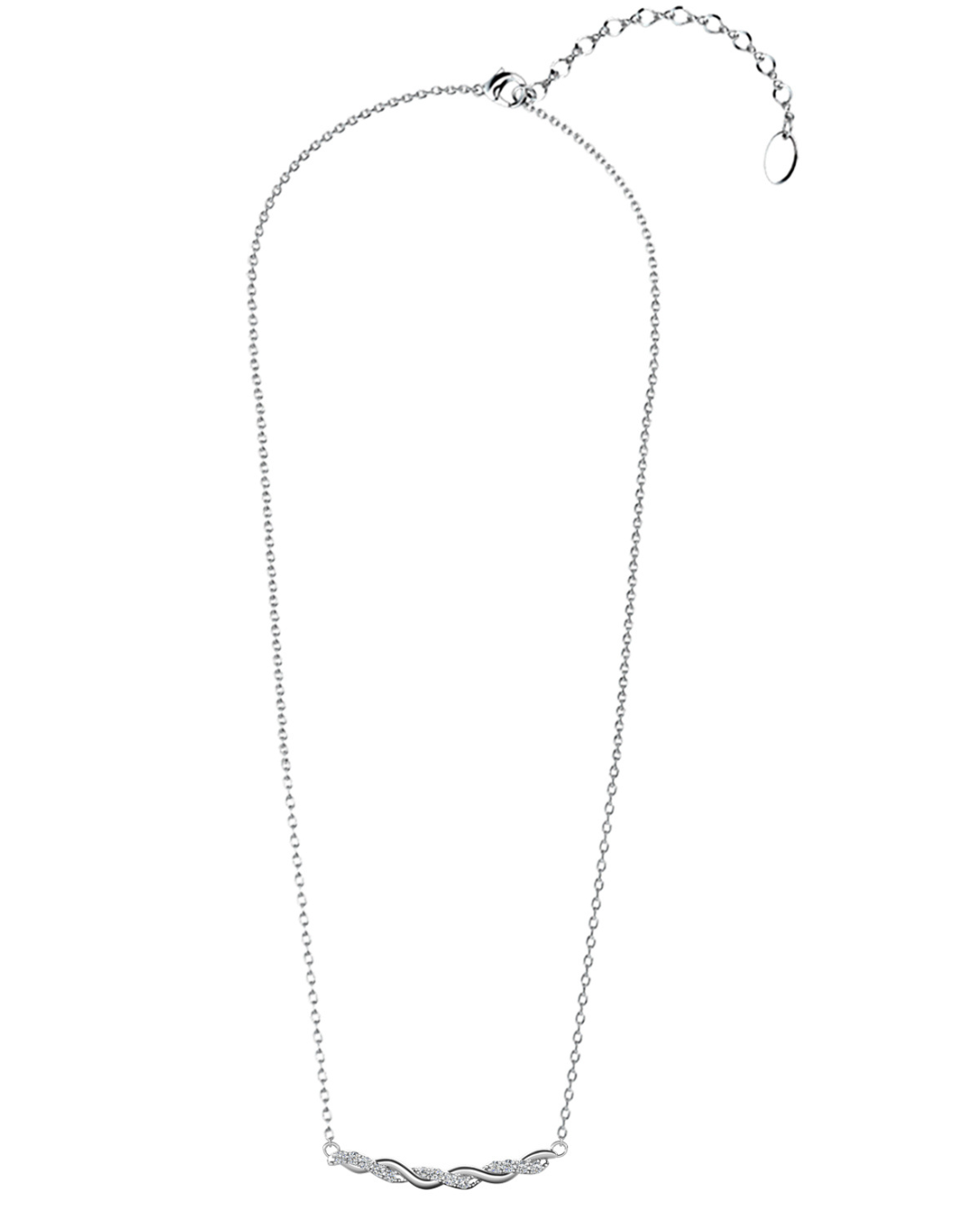 Collar STEROPE Plata 925 con Moissanita de 0.02 Quilates
