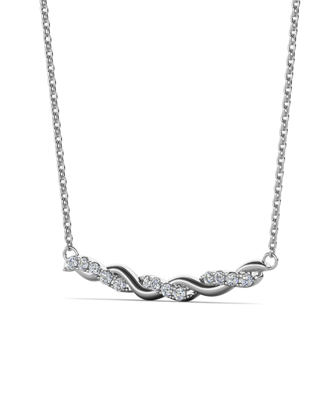 Collar STEROPE Plata 925 con Moissanita de 0.02 Quilates