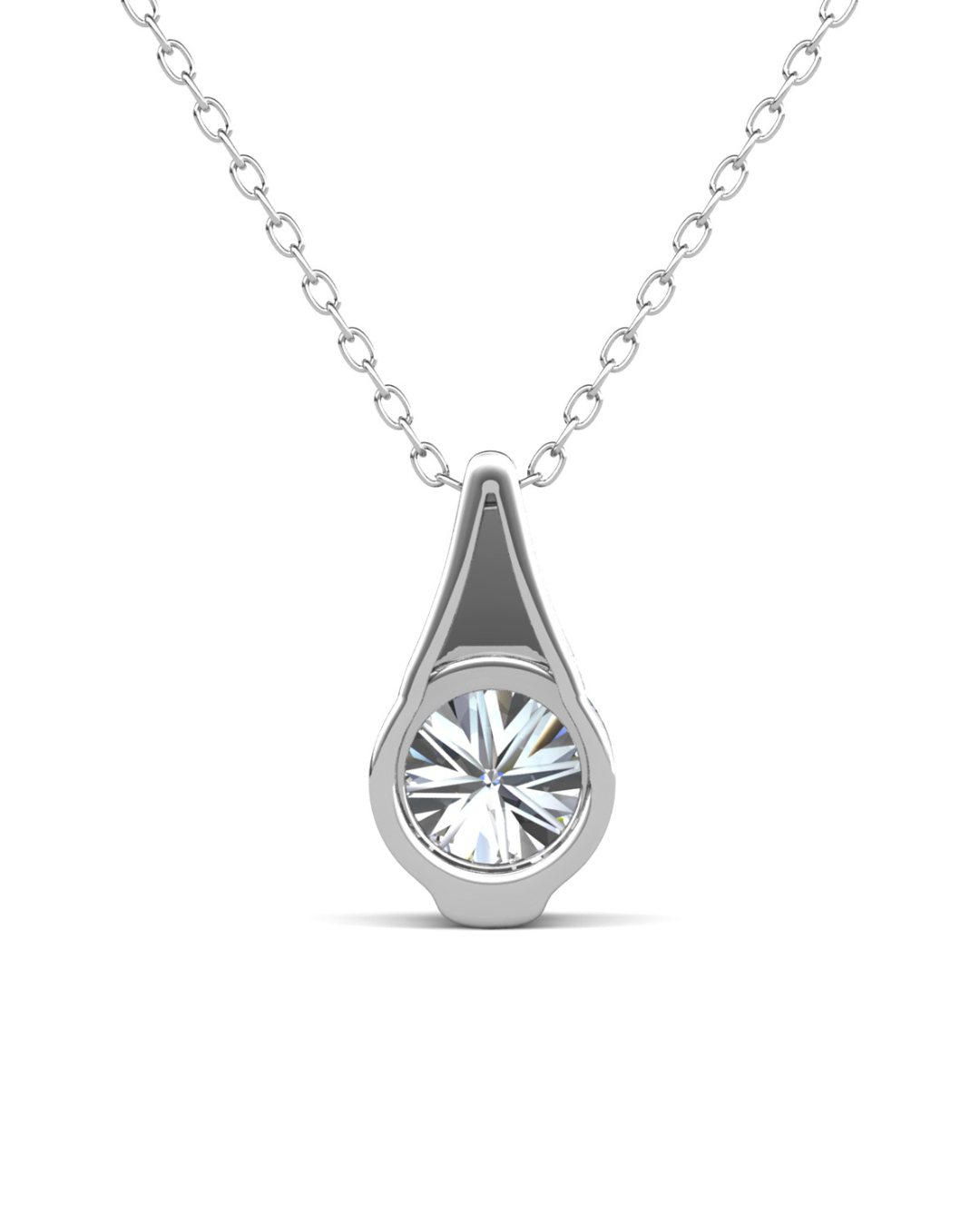 Collar DENÉBOLA Plata 925 con Moissanitade 1 Quilate