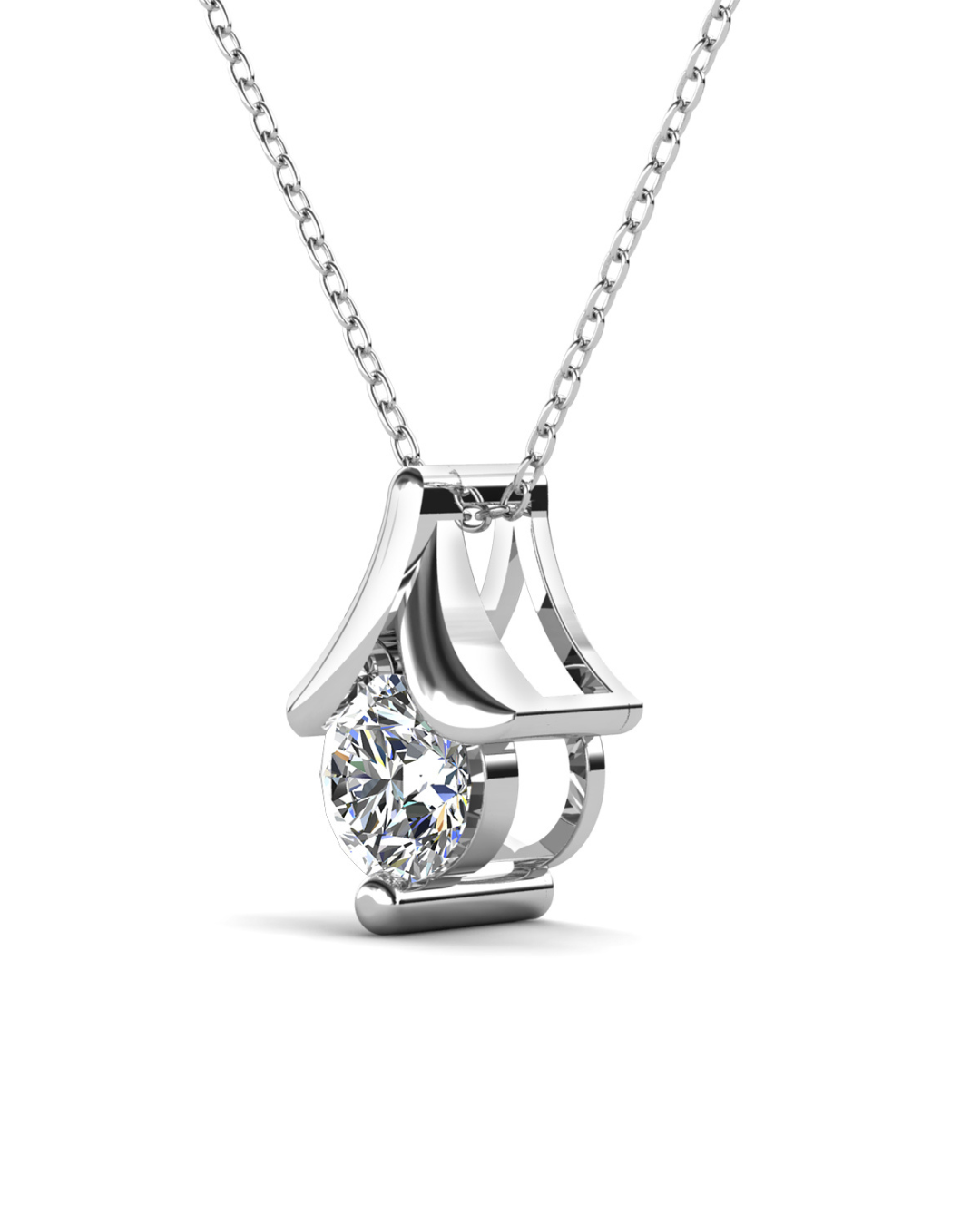 Collar LE COEUR DU LION Plata 925 con Moissanita 1 Quilate