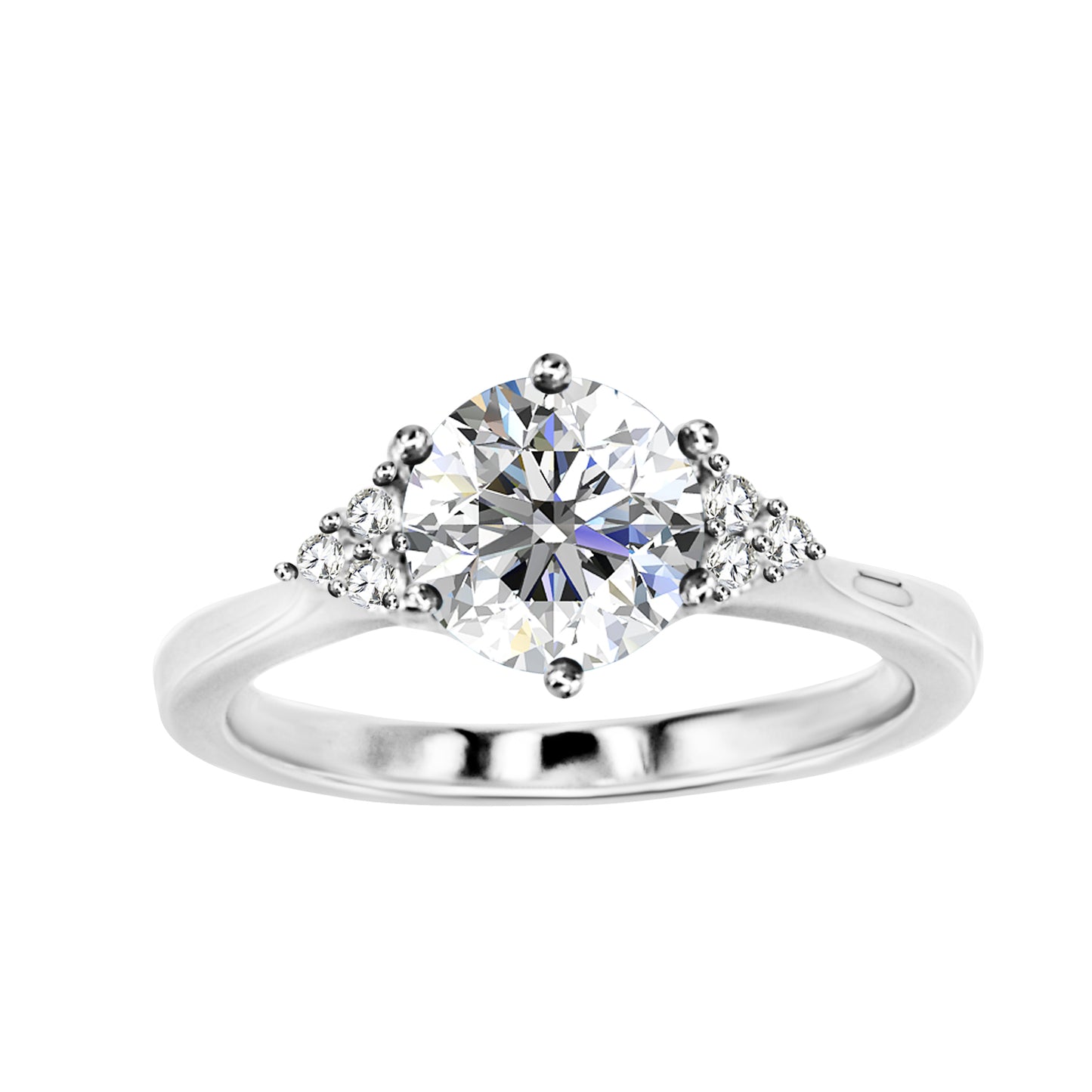Anillo Electra Plata 925 con Moissanita de 1 Quilate
