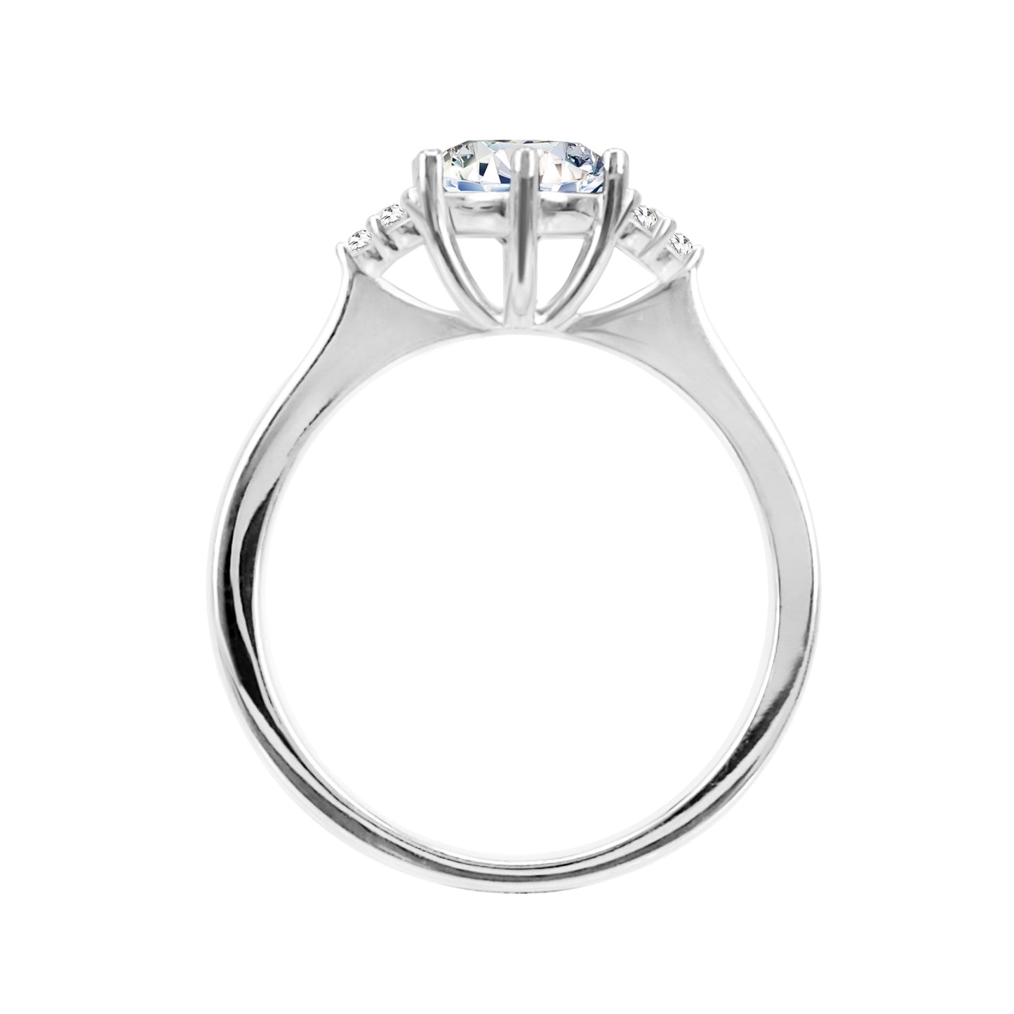 Anillo Electra Plata 925 con Moissanita de 1 Quilate