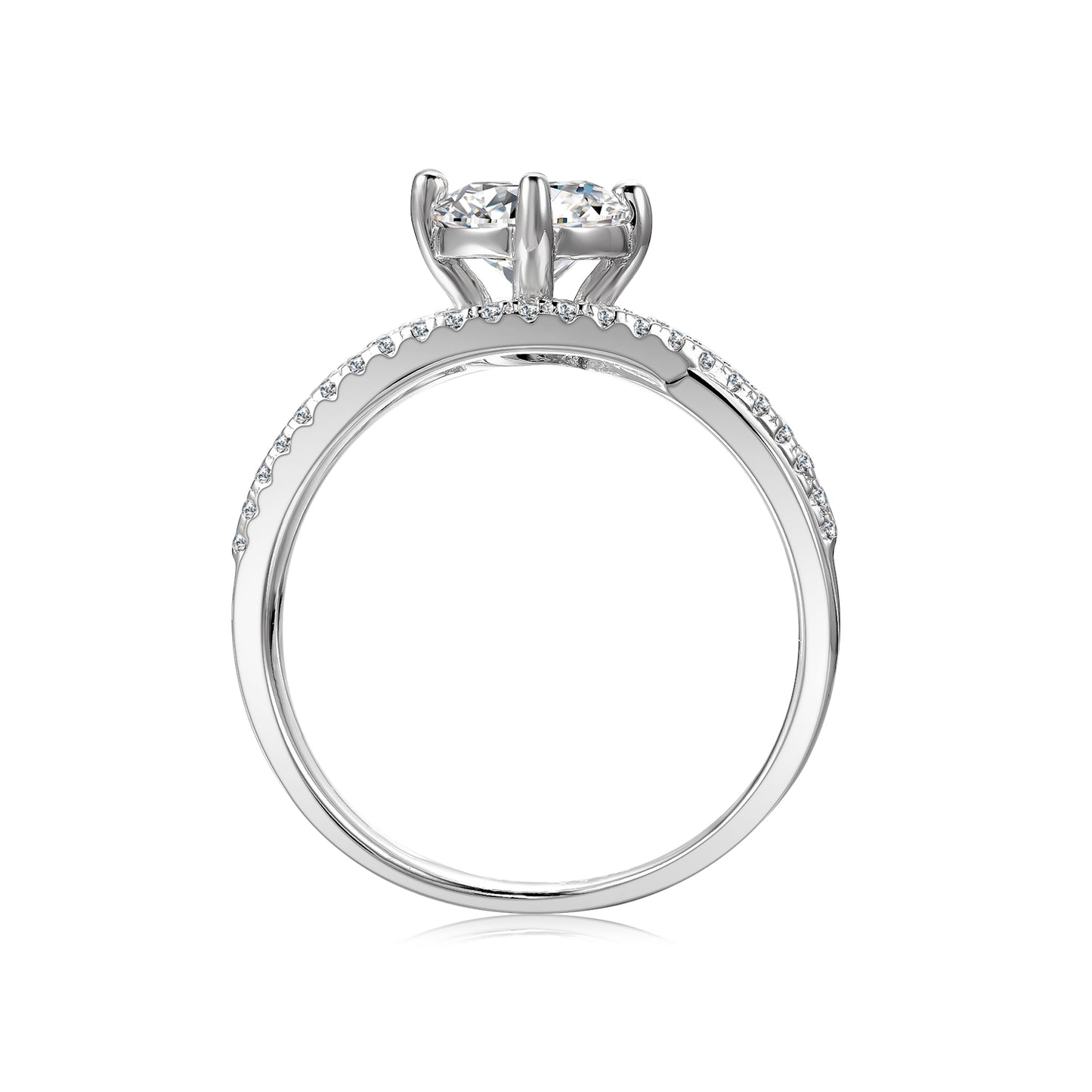 Anillo Celaeno Plata 925 con Moissanita de 1 Quilate