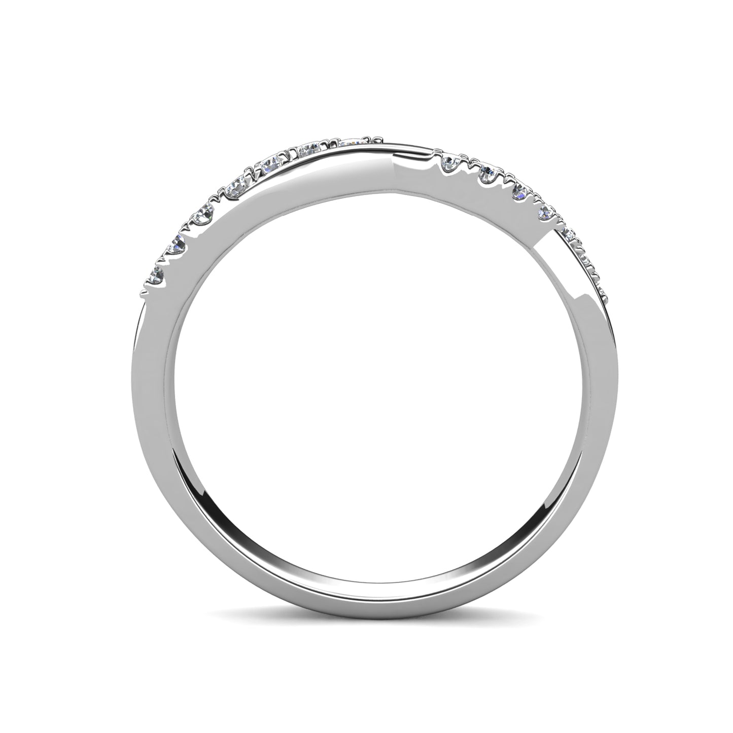 Anillo Sterope Plata 925 con Moissanita de 0.02 Quilate