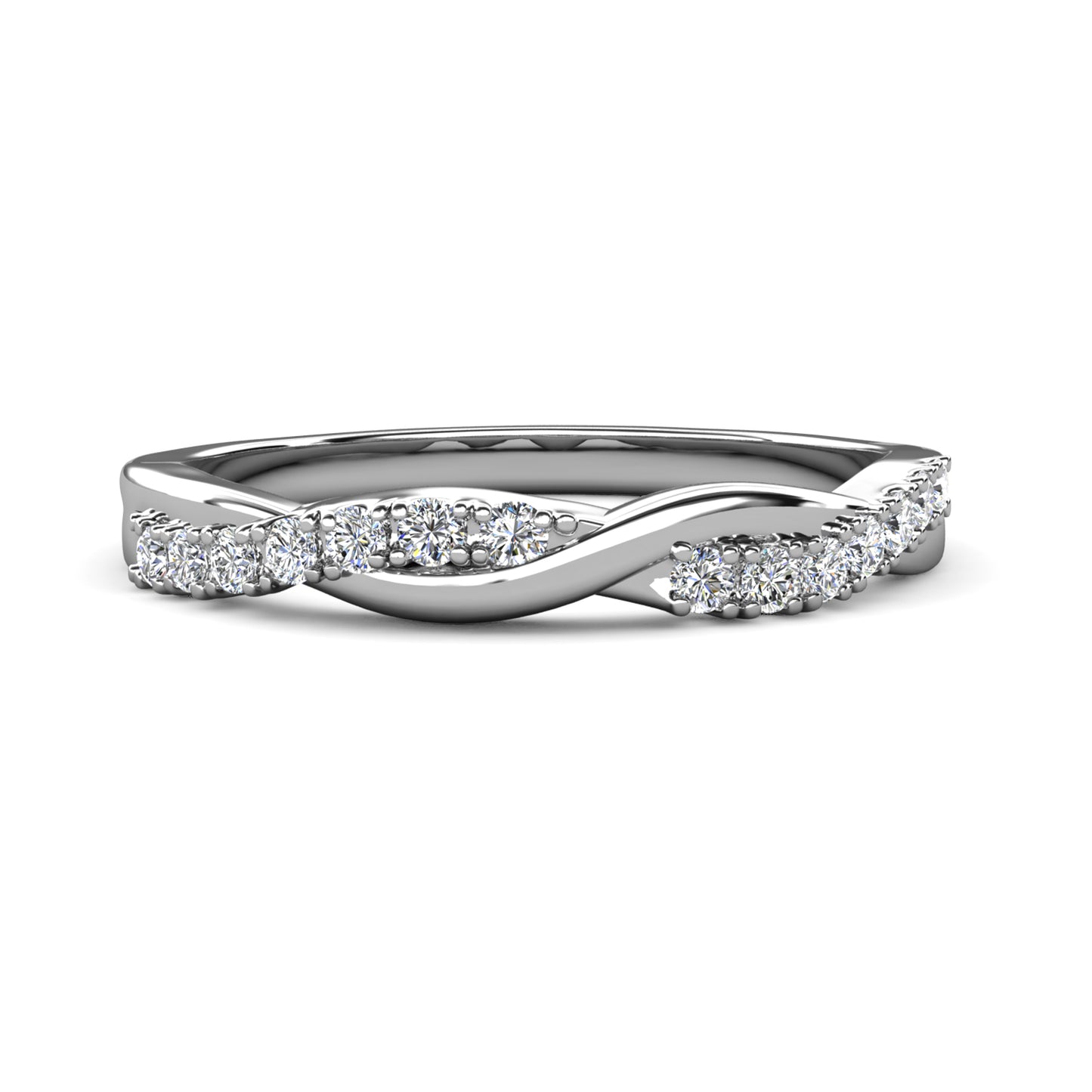Anillo Sterope Plata 925 con Moissanita de 0.02 Quilate