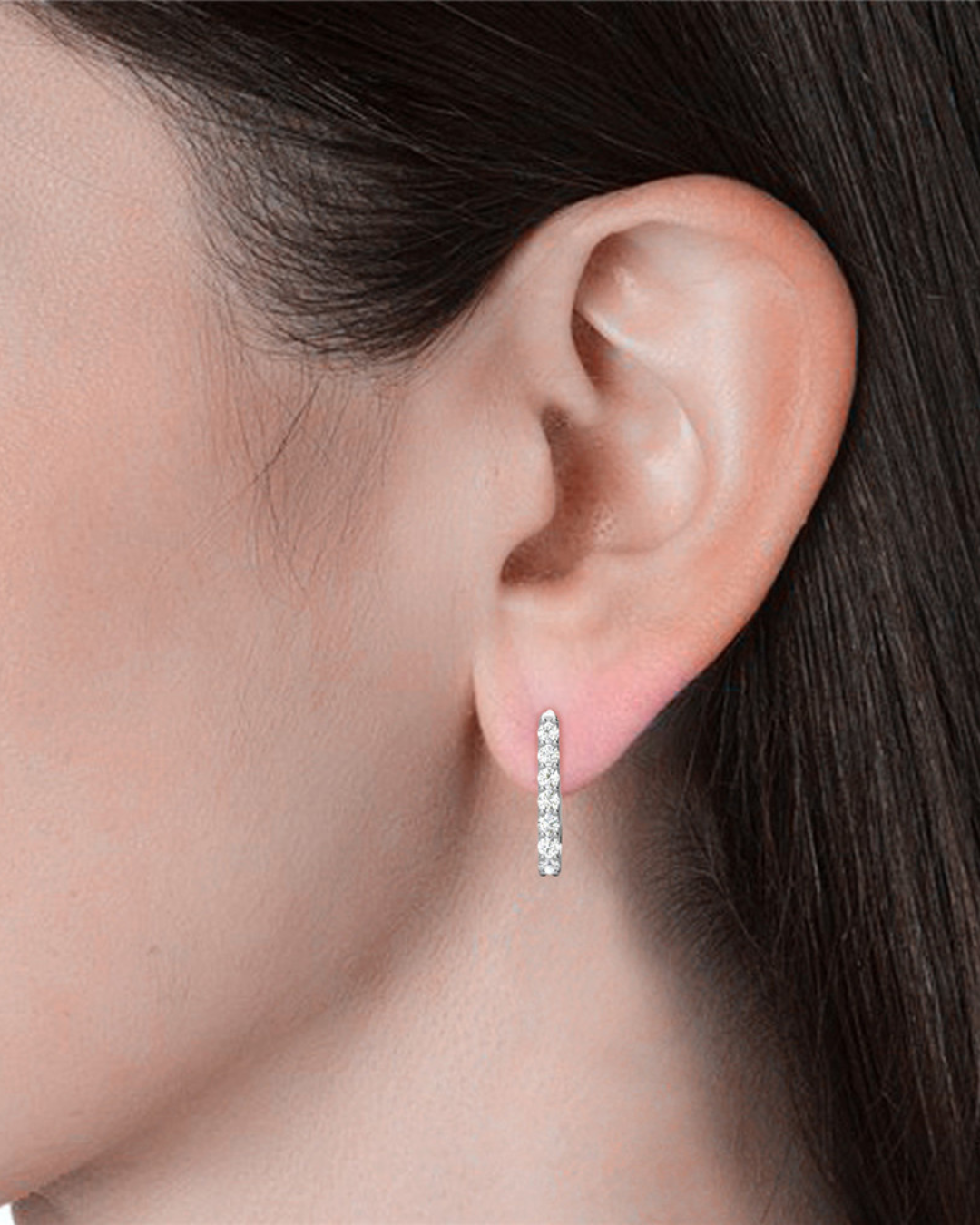 Aros Merope Plata 925 con Moissanita de 0.01 Quilates