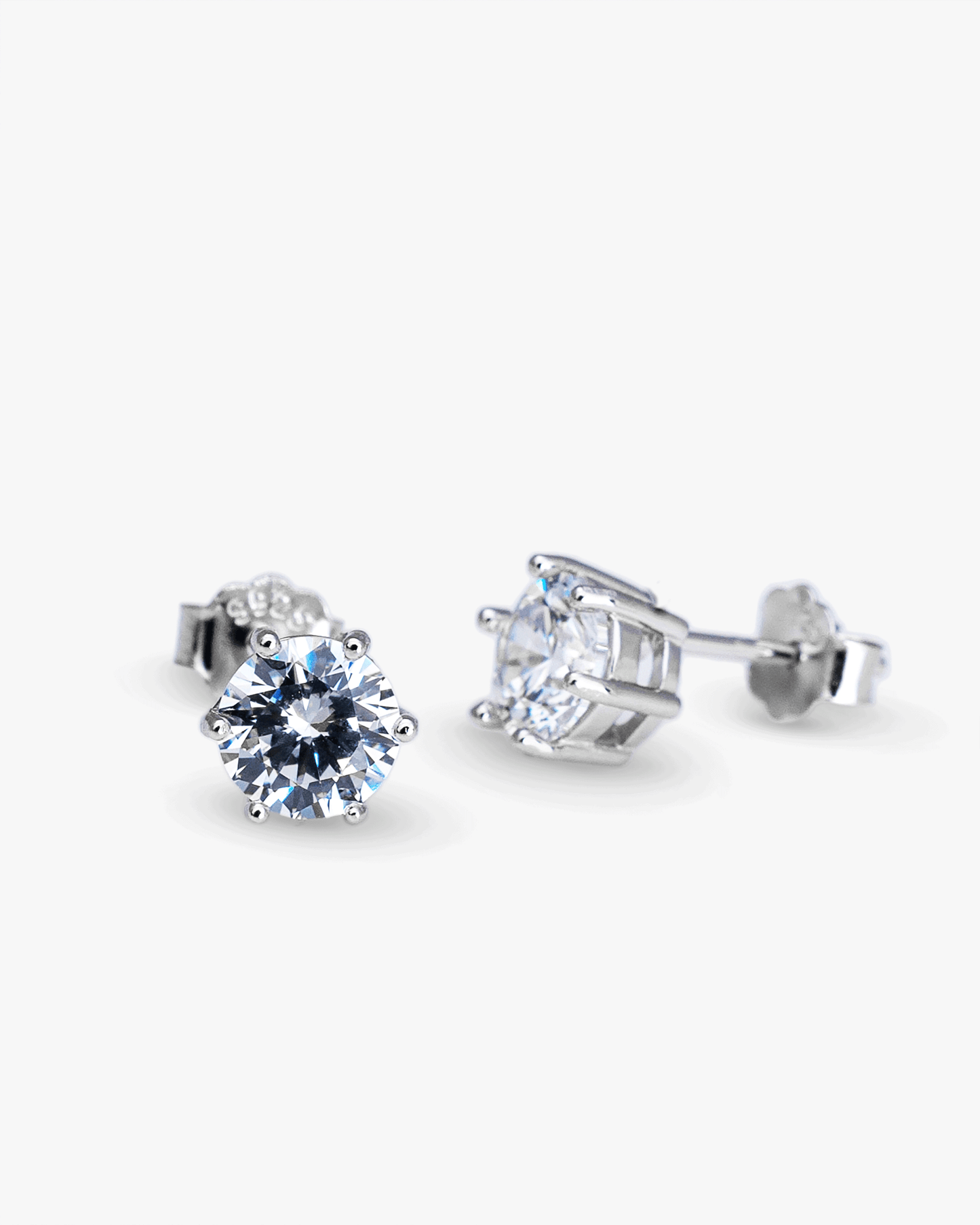 Aros Deauville Plata 925 Rodinada de 8mm. Cristal Swarovski