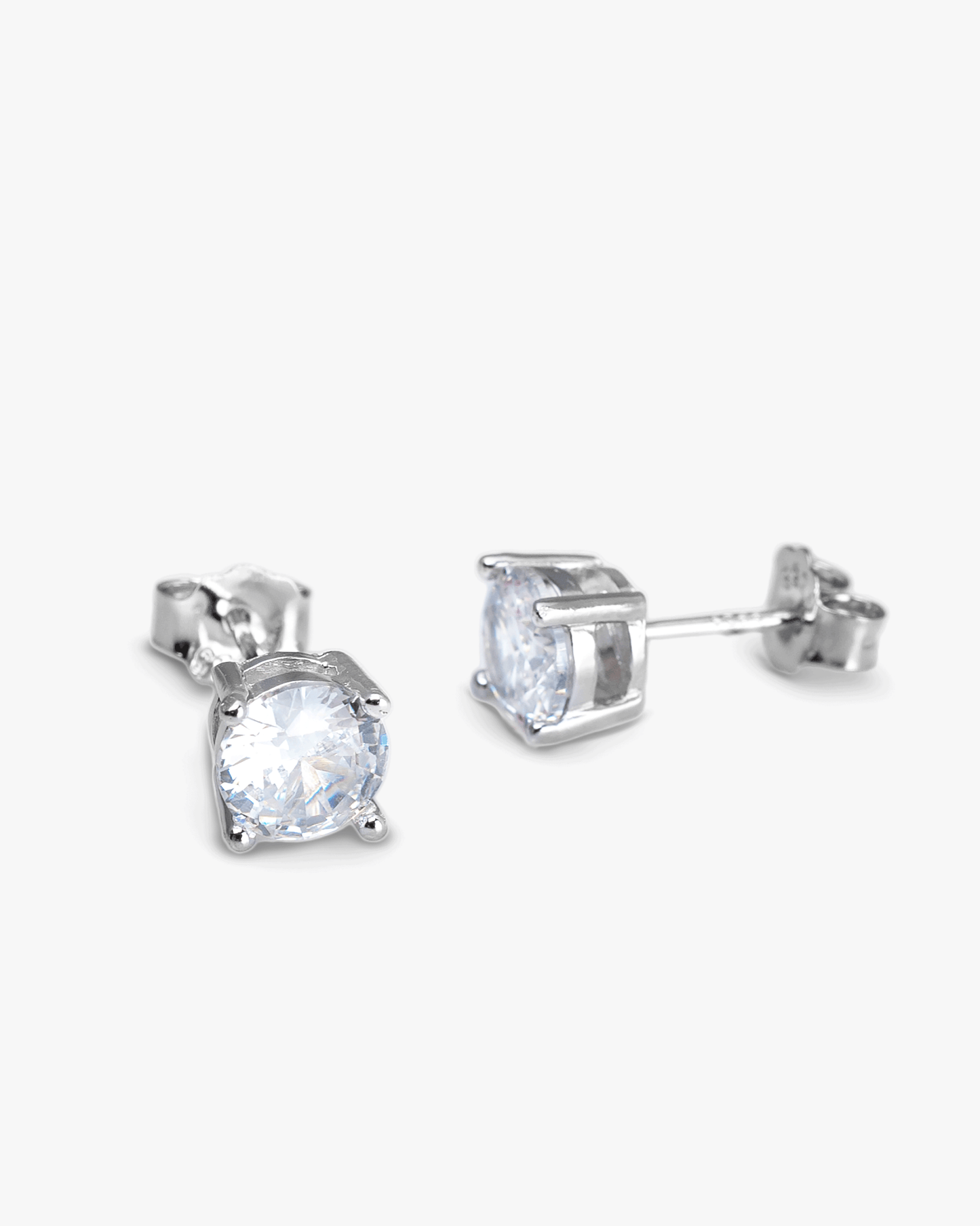Aros Lumineux Blanc 6 Plata 925 Rodinada de 6mm. Cristal Swarovski