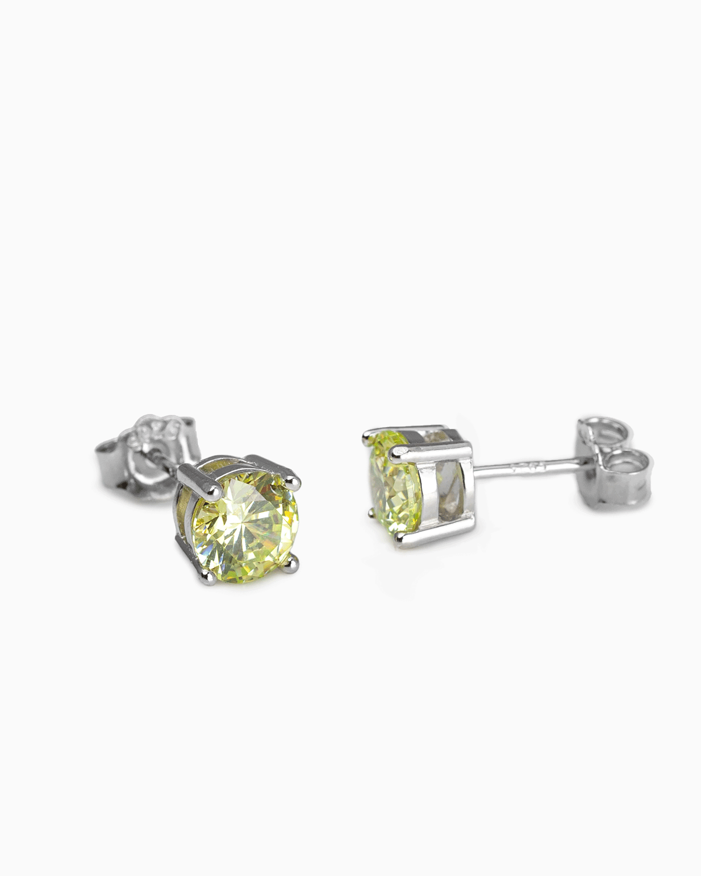 Aros Lumineux Péridot 6 Plata 925 Rodinada de 6mm. Cristal Swarovski