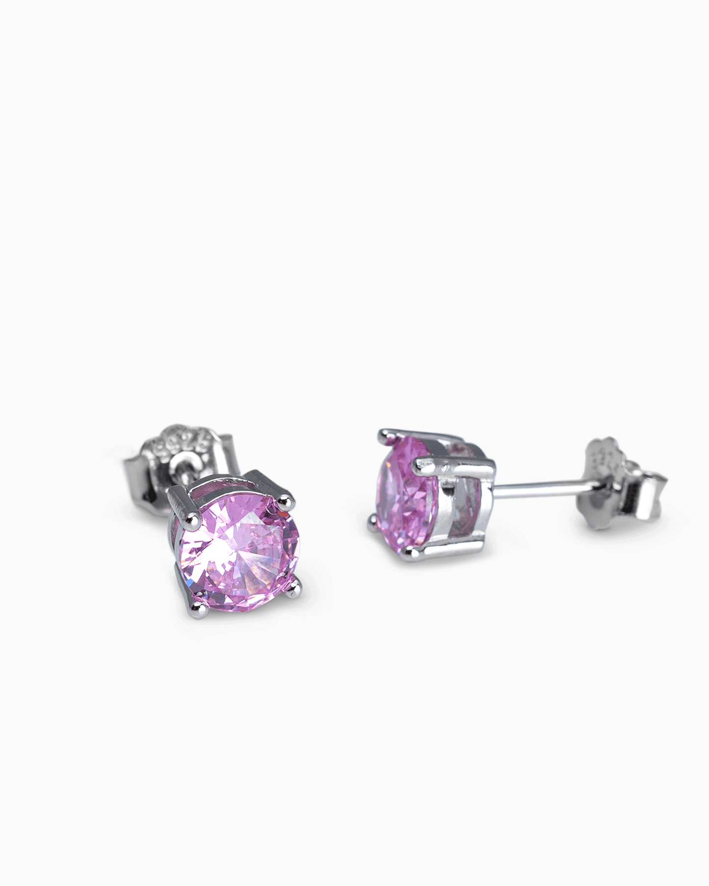 Aros Lumineux Tourmalines 6 Plata 925 Rodinada de 6mm. Cristal Swarovski
