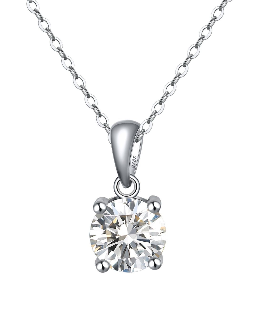 Colgante de Plata 925 de 2.72gr Rodinado. Cadena de 40cm mas alargue de 5cm. Cristal Swarovski.