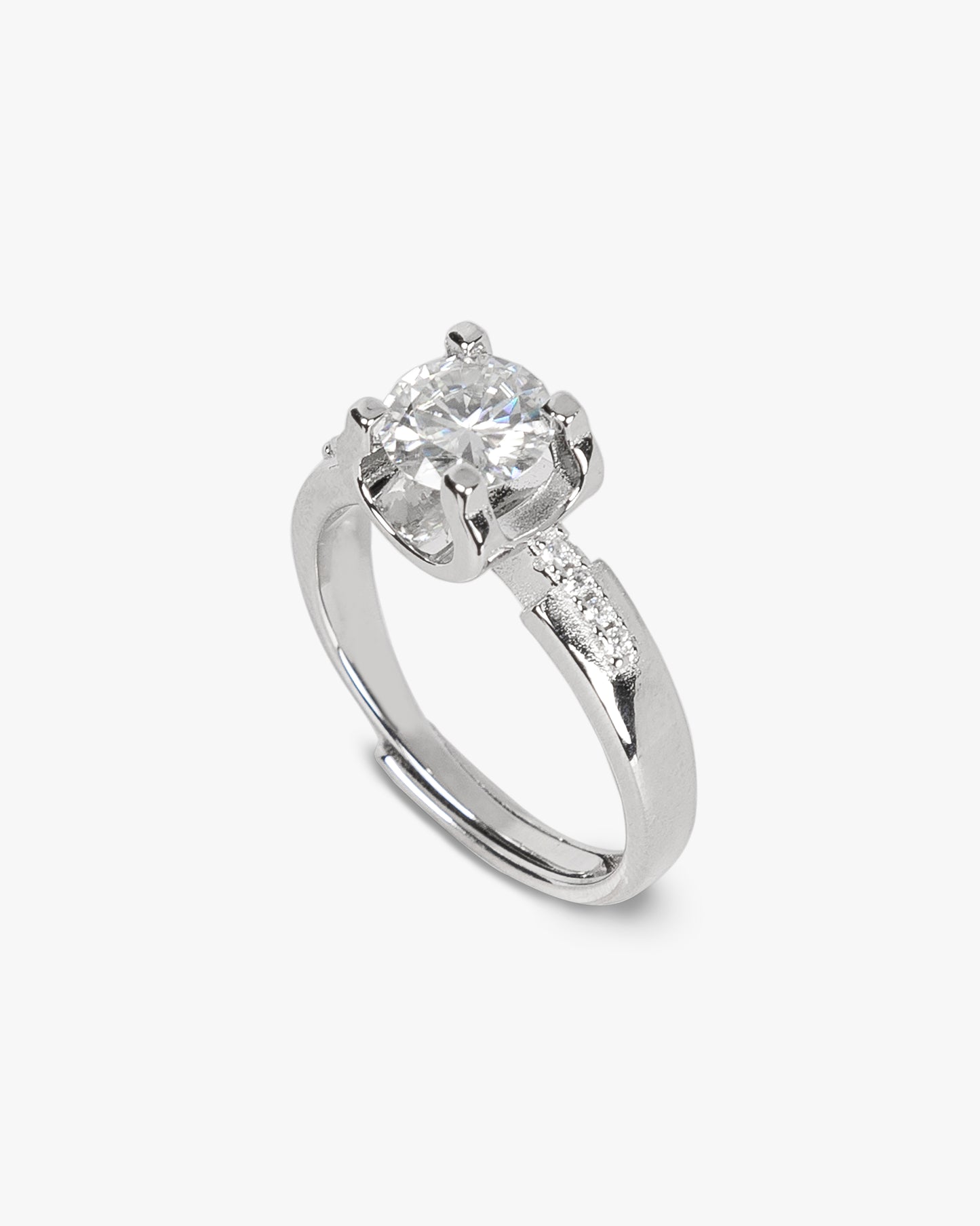 Anillo CHERTAN Plata 925 con Moissanita de 1 Quilate