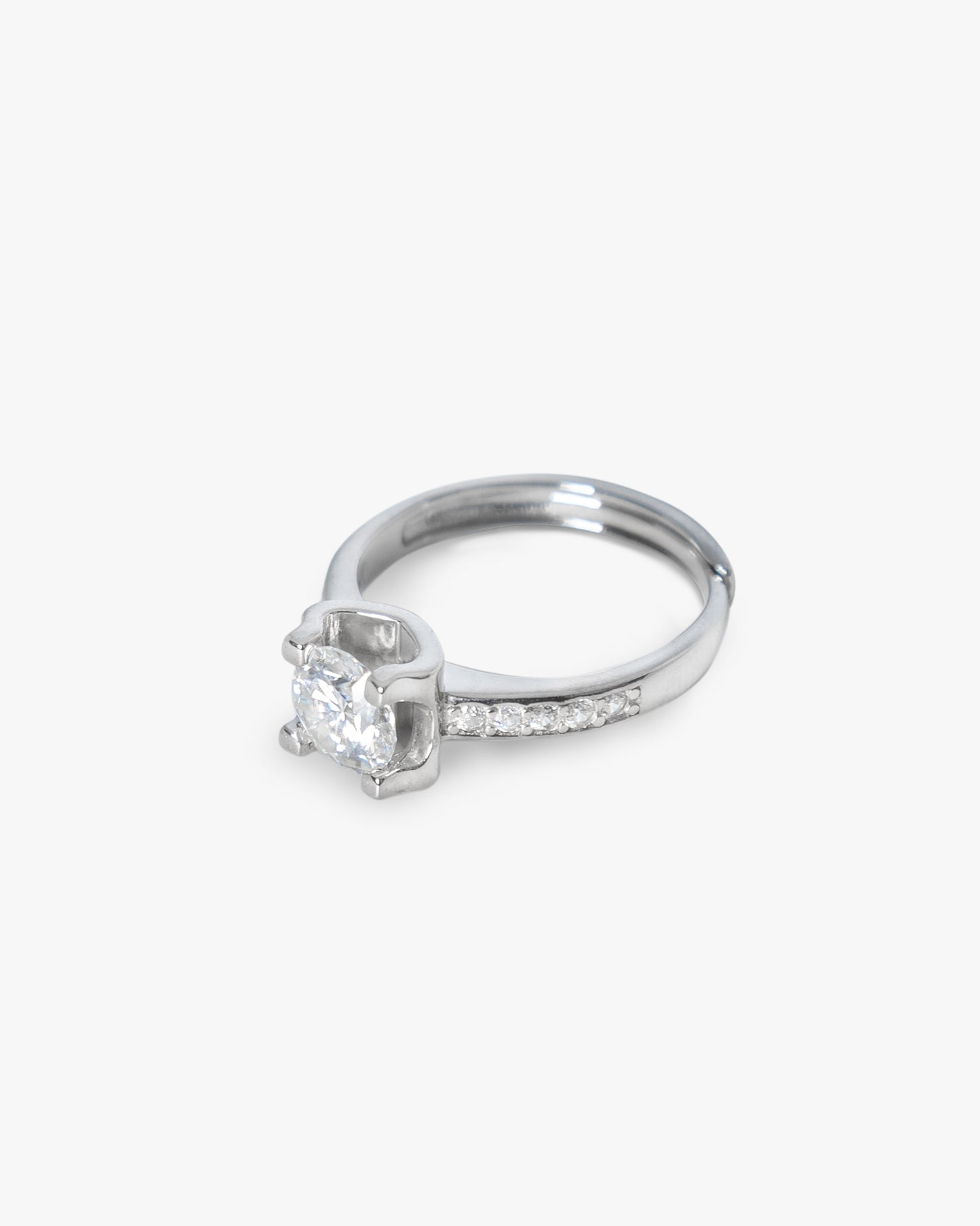 Anillo DUHR Plata 925 con Moissanita de 1 Quilate