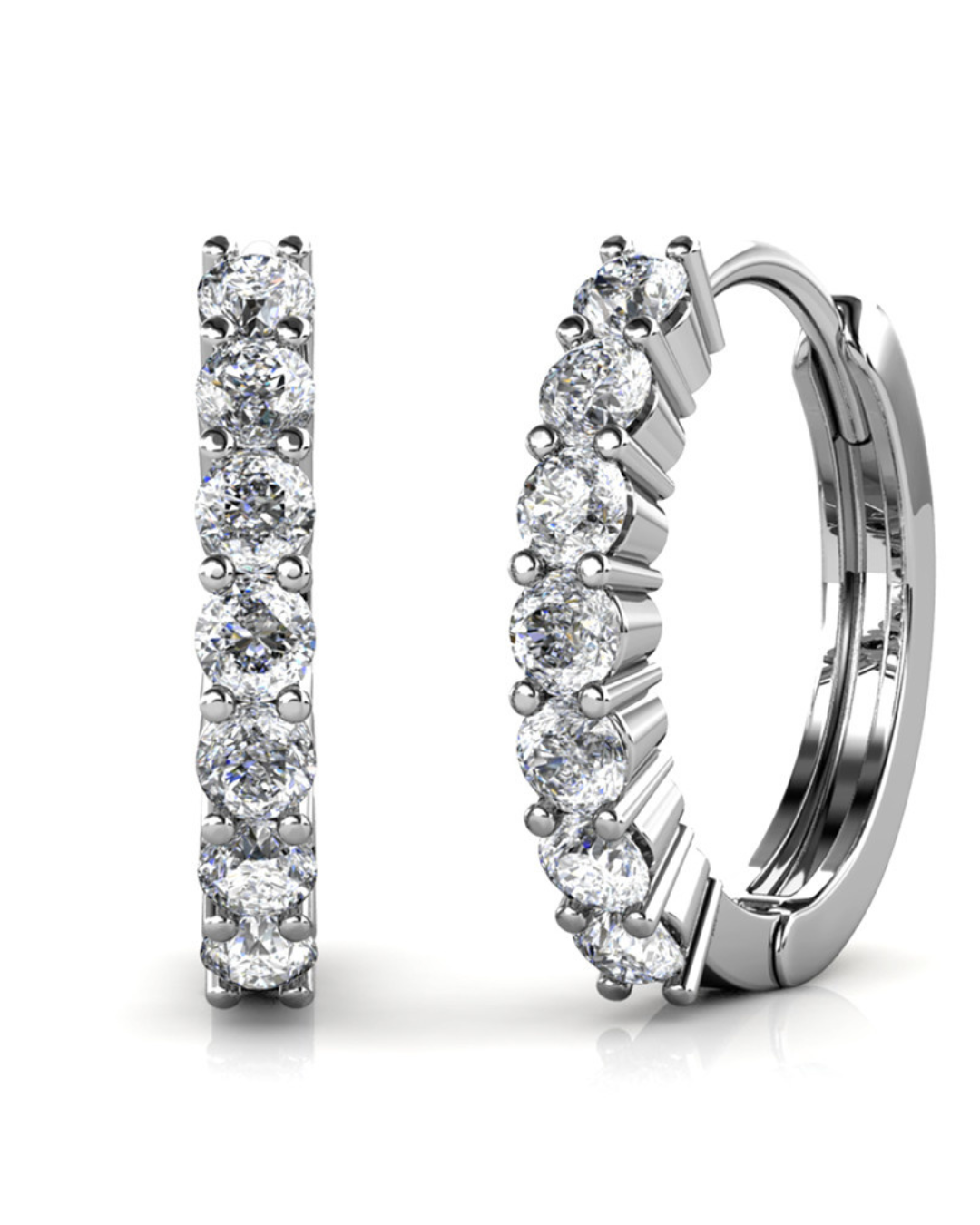 Aros Alcyone Plata 925 con Moissanita de 0.04 Quilates