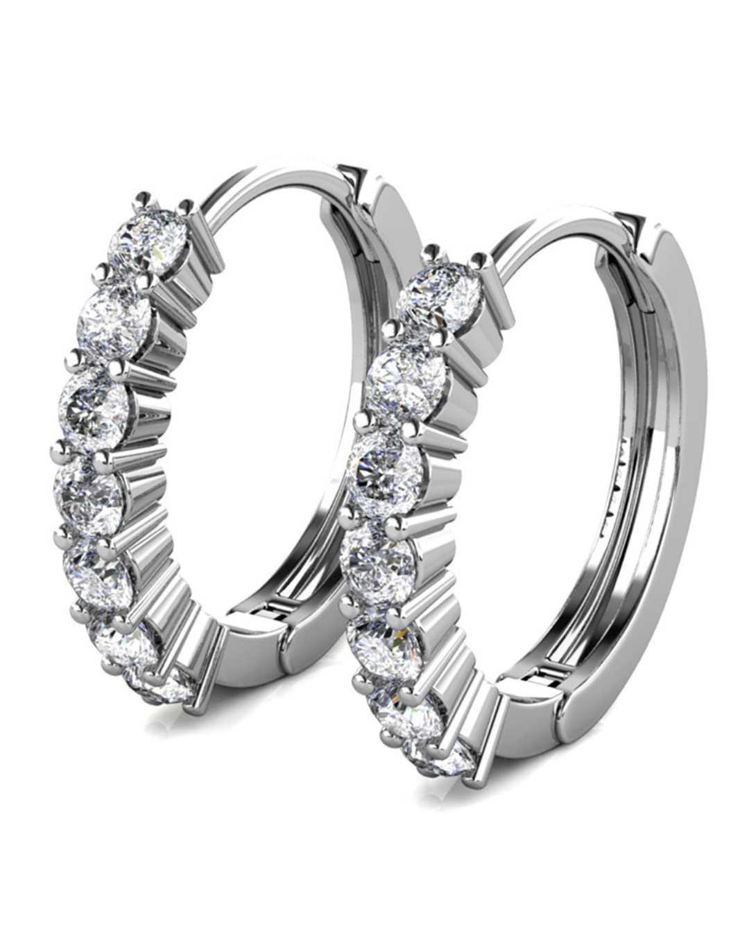 Aros Alcyone Plata 925 con Moissanita de 0.04 Quilates