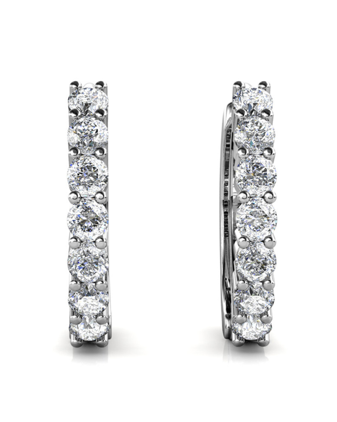 Aros Alcyone Plata 925 con Moissanita de 0.04 Quilates