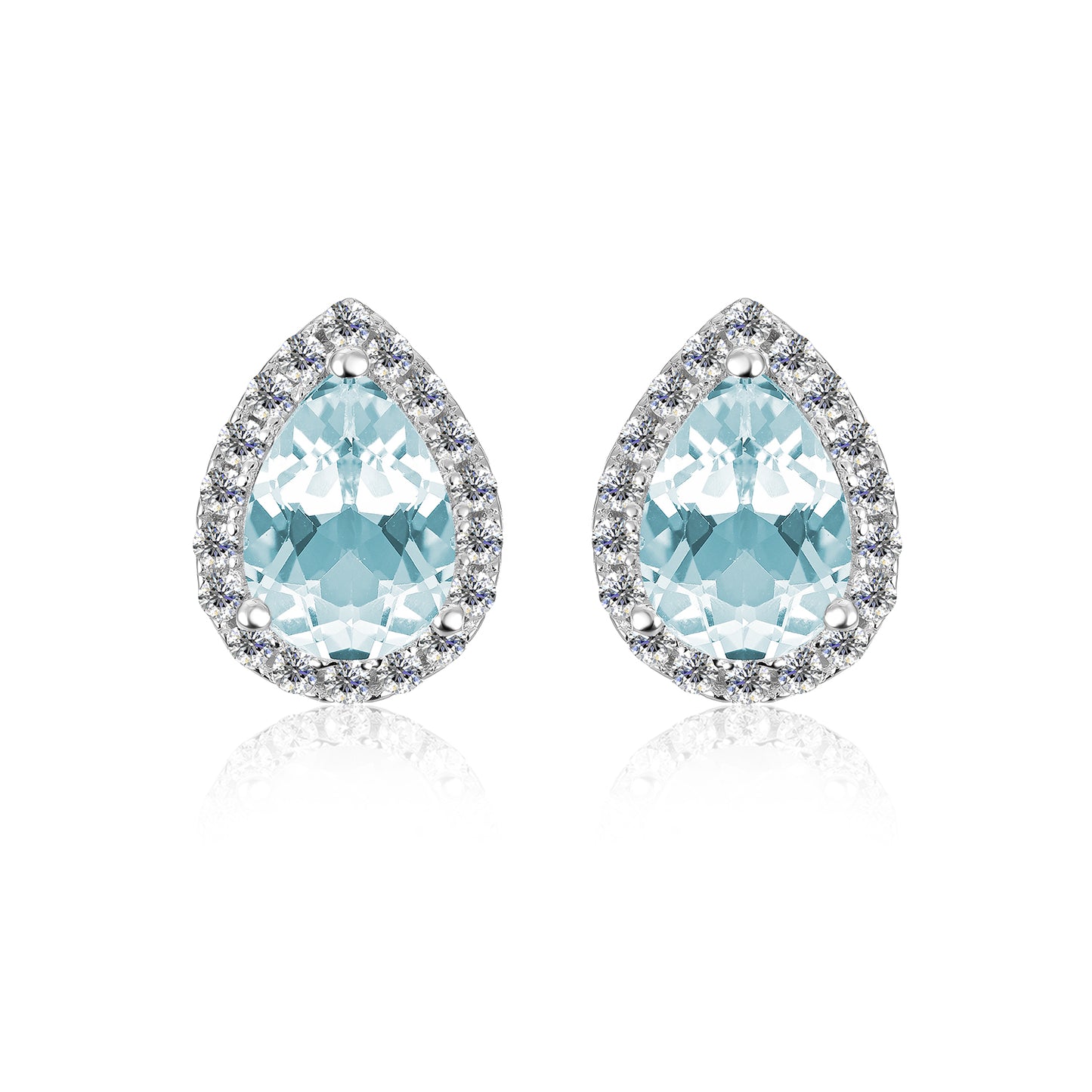 Aros Ino Plata Italiana 925 con Topacio de 0.75 Carat (7mm)