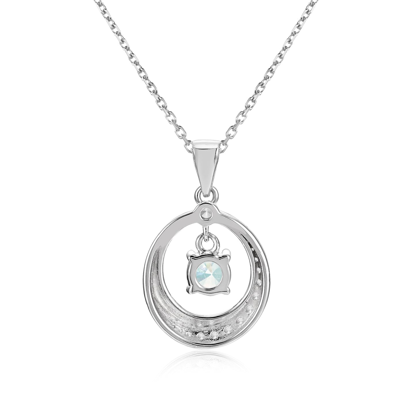 Colgante Mesarthin Plata Italiana 925 con Topacio de 0.5 Carat (5mm)