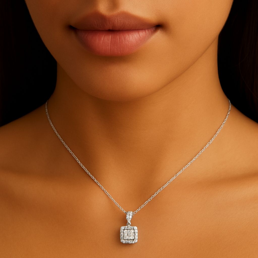 Collar COURONNE AUSTRALIS Plata 925 con Moissanita de 1 Quilate