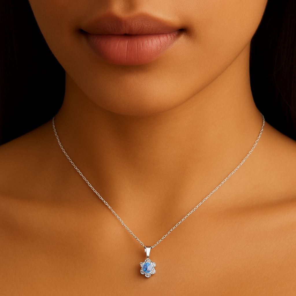 Collar WOLF-RAYET Plata 925 con Moissanita de 1 Quilate