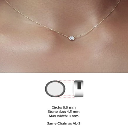 Collar Punto de Luz ANNE Plata 925 Rodinada