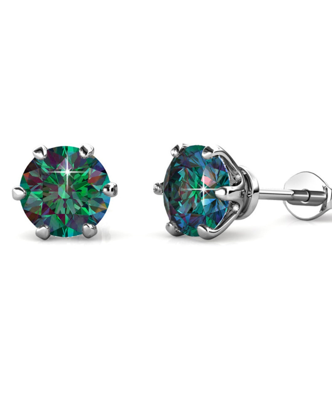 Aros Wolf-Rayet Plata 925 con Moissanita de 0.5 Quilates