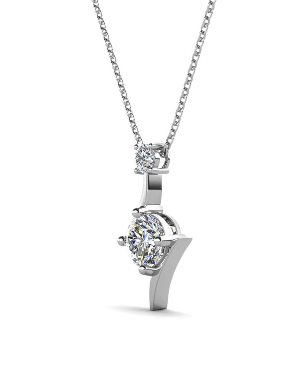 Collar SHERATAN Plata 925 con Moissanitas de 1 y 0.17 Quilate