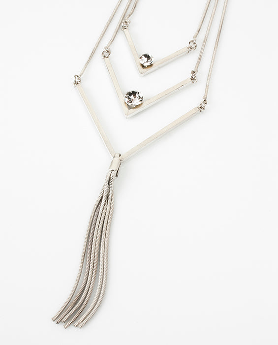 Collar VICTORIA Afrodita Baño Plateado Satinado