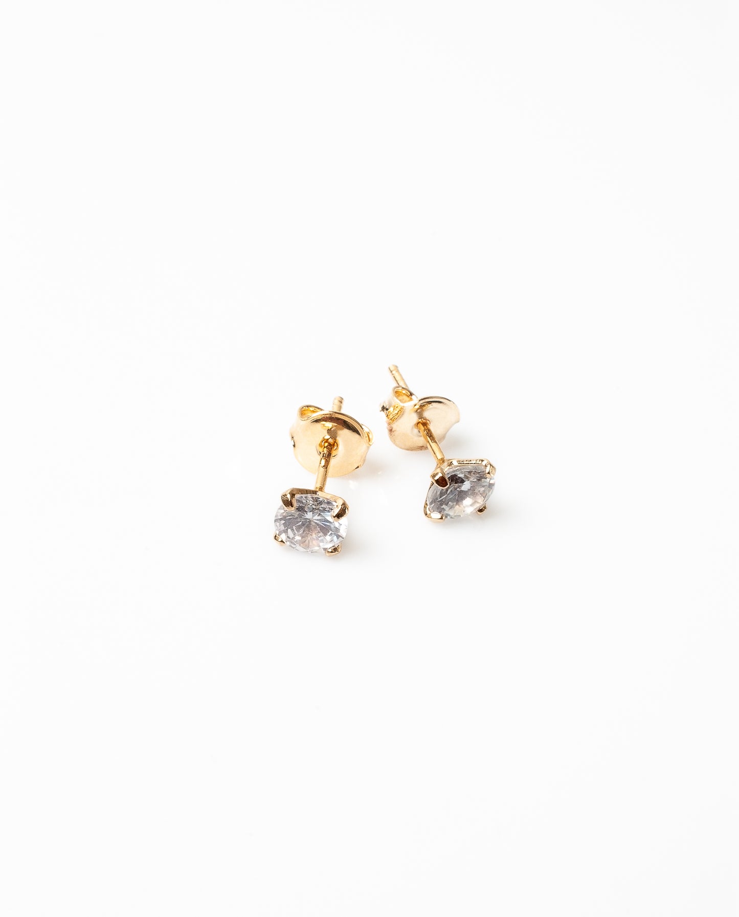 Aros Punto de Luz Baño de Oro 18k 5mm