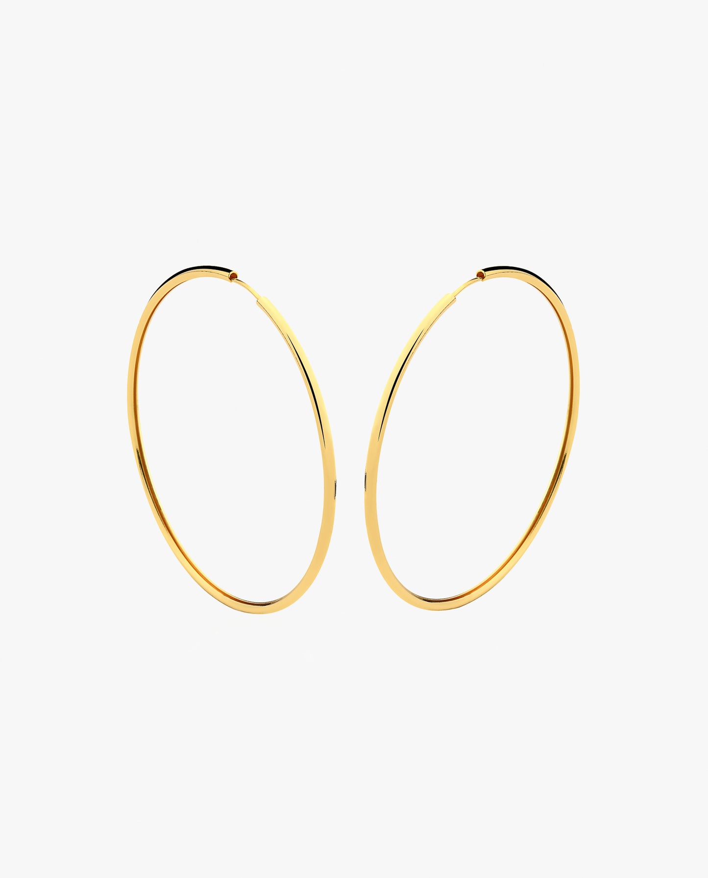 Aros argolla ultraflexibles Baño de Oro 18k 45mm