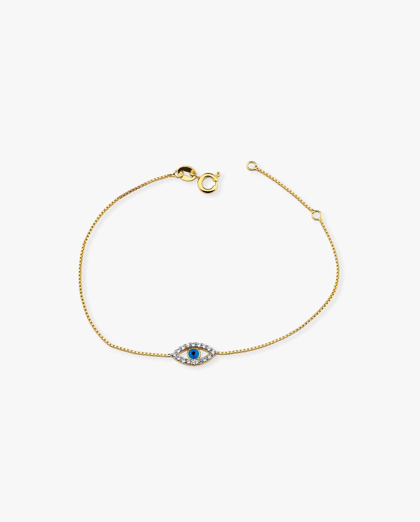 Pulsera protectora Ojo Turco Baño de Oro 18k