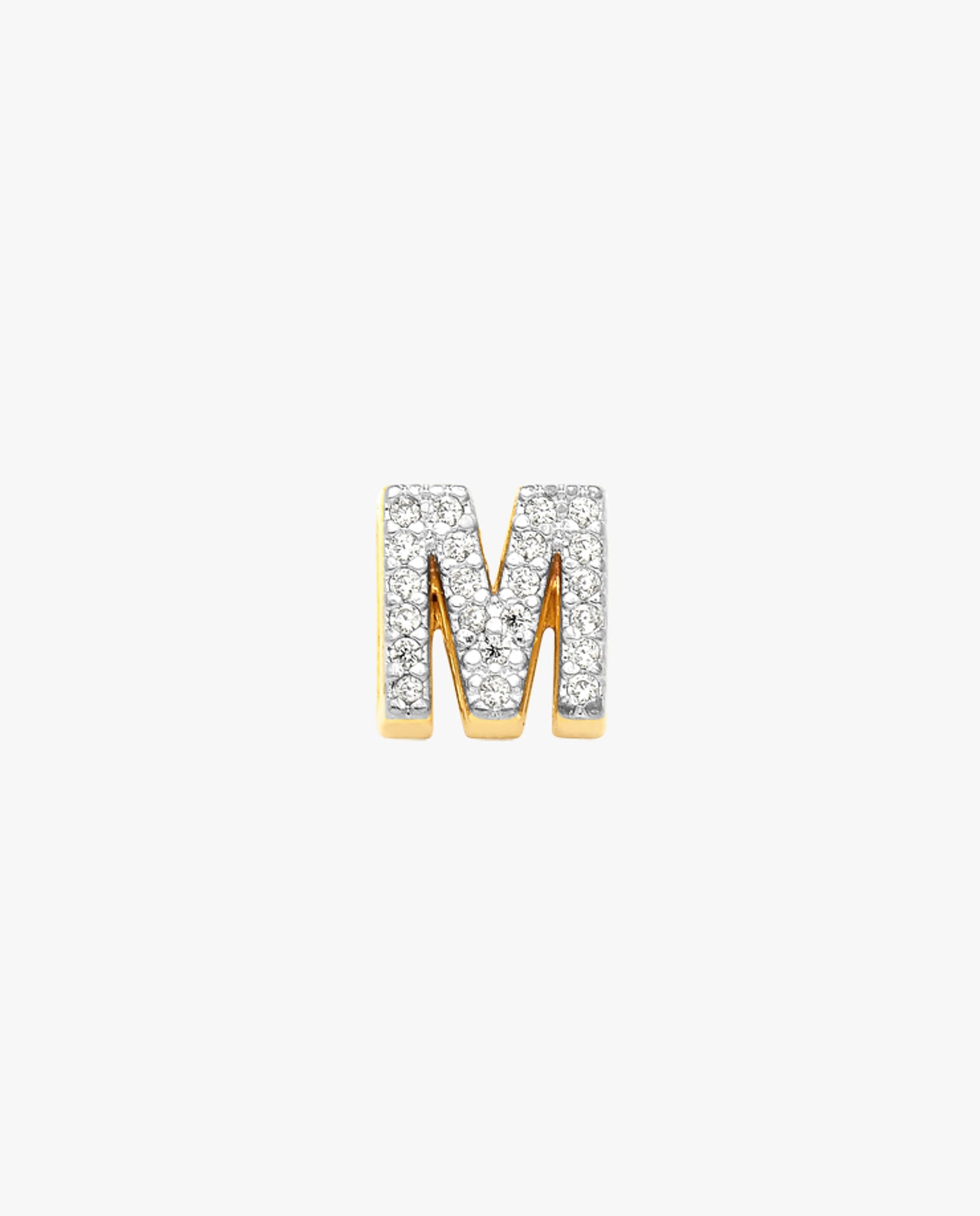 Colgante letra M Baño de Oro 18k (con cadena)