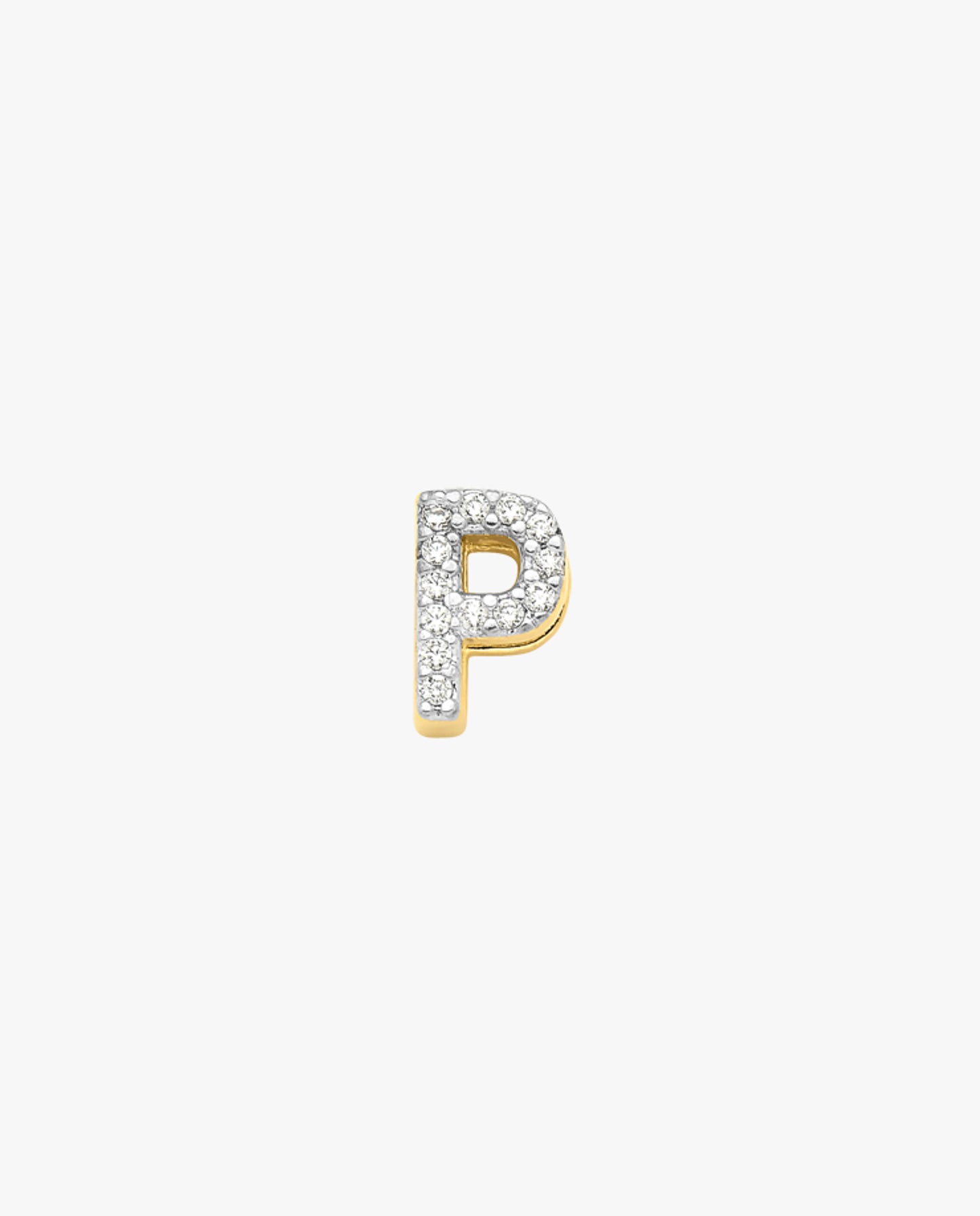 Colgante letra P Baño de Oro 18k (con cadena)