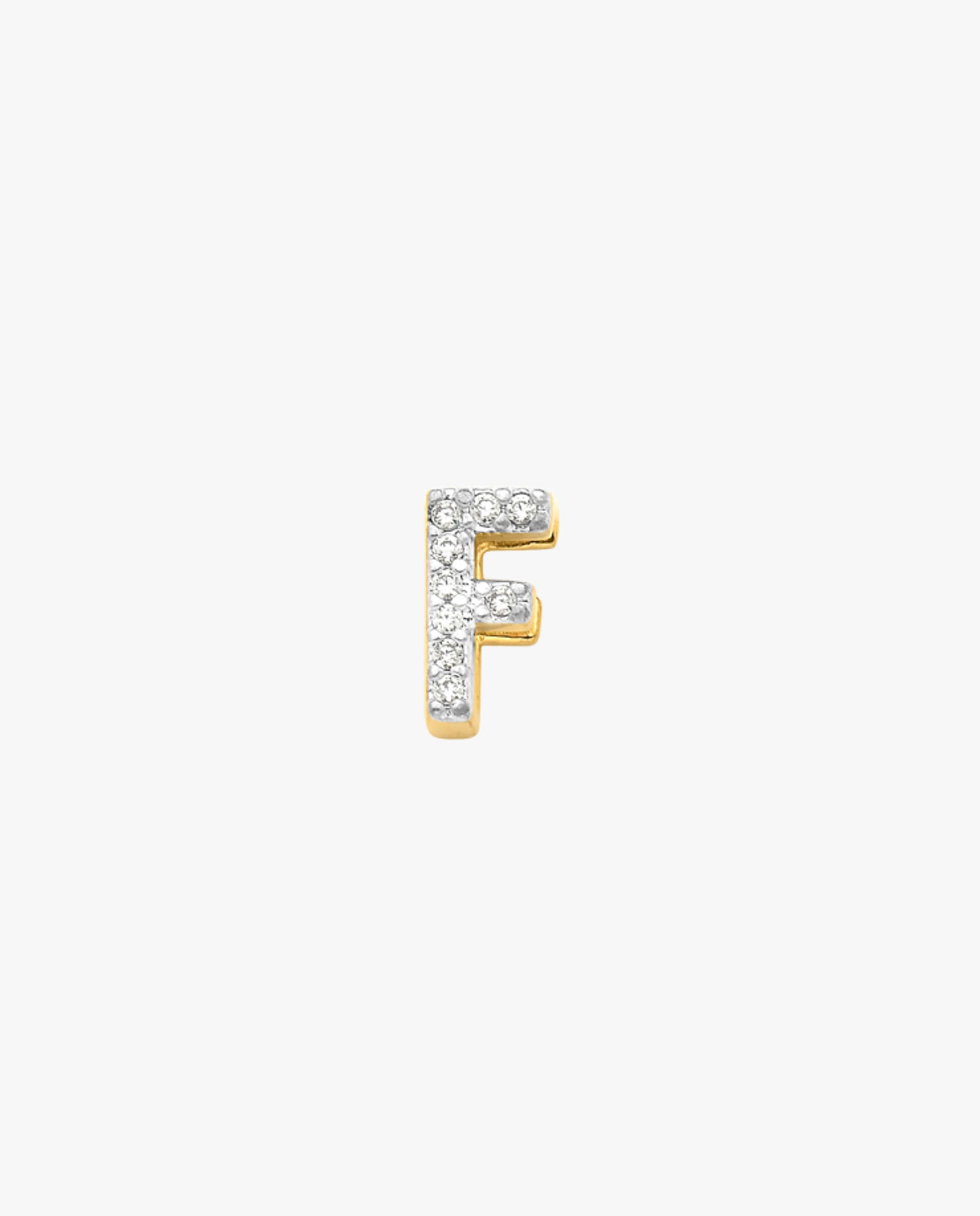 Colgante letra F Baño de Oro 18k (con cadena)