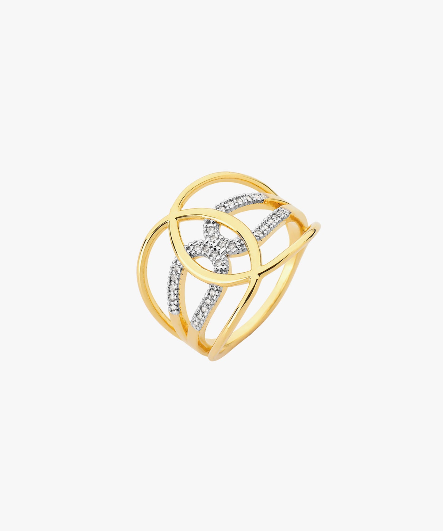 Anillo ELOS Baño de Oro 18k/Rodinados