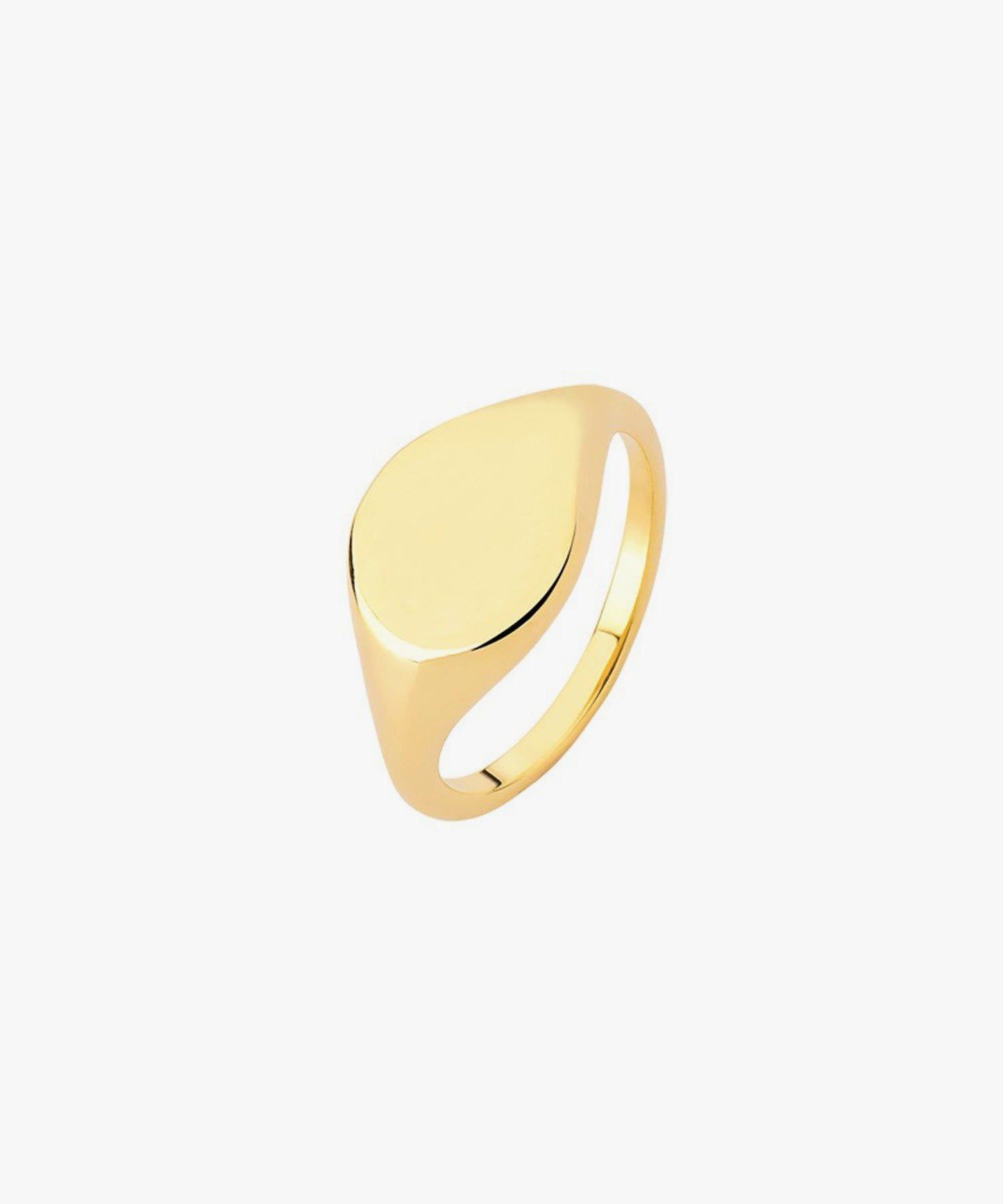 Anillo tipo sello Baño de Oro 18k