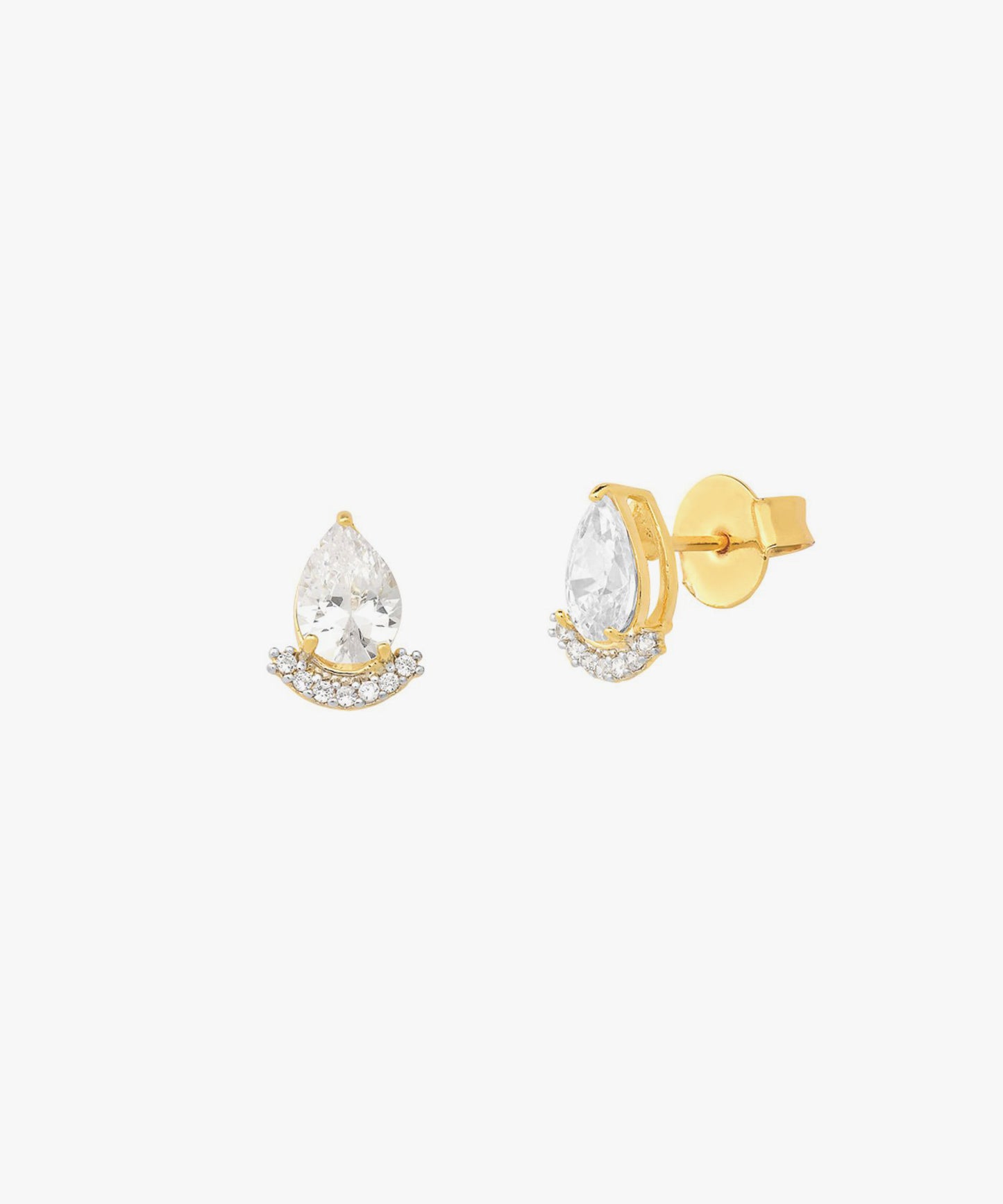 Aros SIMONE Punto de Luz Baño de Oro 18k 9mm